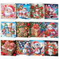 Diamond Art Painting Christmas Cards, 12 Pack DIY 5D Diamond Greeting Cards Kits for Adults Diamond Xmas Greeting Cards with Envelopes Gem Christmas Gift for Families, Friends, Partners - color: Xmas-12pcs