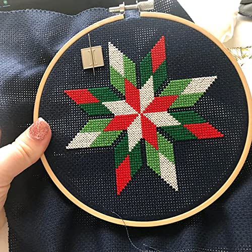 Similane 6pcs Aida Cloth 14 Count Cross Stitch Fabric,Black,12 by 18 Inch - color: Black