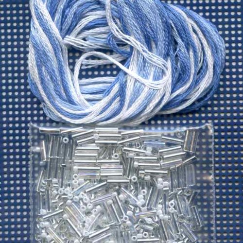 Ice Crystal Beaded Counted Cross Stitch Ornament Kit Mill Hill 2012 Snow Crystals MH162306