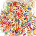 4000 Pcs Rainbow Mix Glass Bugle Beads, 2 x 7 mm Embroidery Beads, Small Long Tube Seed Beads for Embroidery Craft Jewelry Making - color: Rainbow Mix