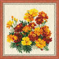 RIOLIS 1556 Marigolds Counted Cross Stitch Kit 7.75 x 7.75 in - style: Marigolds 1556
