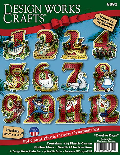 Twelve Days Counted Cross Stitch Ornament Kit - Set of 12