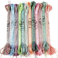 KCS 6-Strand Cross Stitch Metallic Variegated Pearl Shiny Embroidery Floss (12 Skeins # 1) - color: 12 Skeins # 1