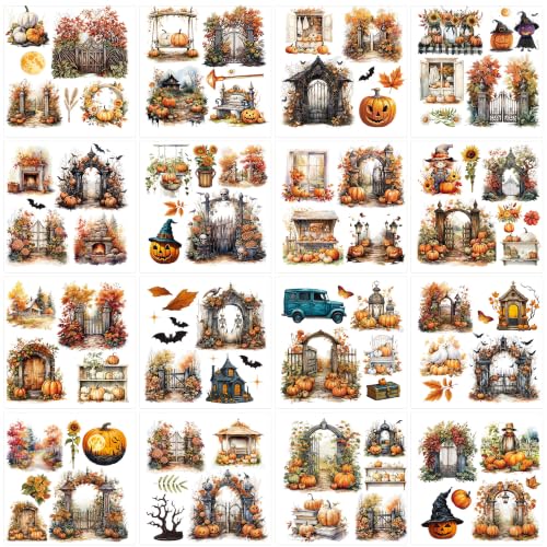 16 Pcs Fall Garden Rub-On Transfers for Furniture & Crafts, 6 x 6 Inch - style: Fall Garden