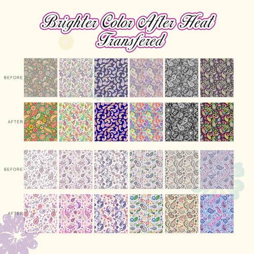 HTVSTD Colorful Paisley Sublimation Transfer Ink Paper 12pcs 12 * 10in - color: paisley12