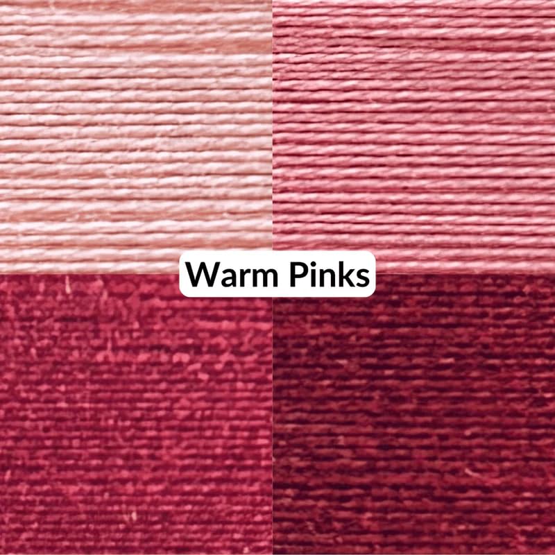 Madam Sew Cotton Thread Set – 8 Small Spools – 100% Cotton Thread for Sewing Machine & Hand Stitching | Strong, Low-Lint All Purpose Threads for Fabric, Quilting, and Stitching – Warm Pinks - color: Warm Pinks