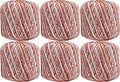 ThreadArt 100% Cotton Crochet Thread Size 3, Variegated Desert Sands - color: VARIEGATED DESERT SANDS, size: SIZE 3 - 6 PACK