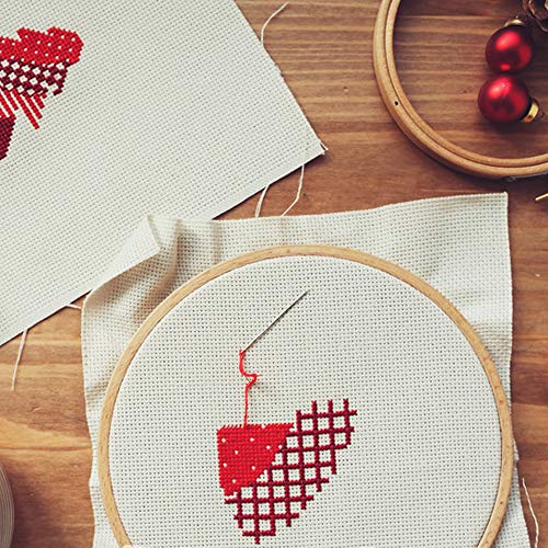 6 Pieces Classic Reserve Aida Cloth Cross Stitch Cloth, DaKuan 11 Count Cross Stitch Fabric, White, 12 by 18-Inch - color: White