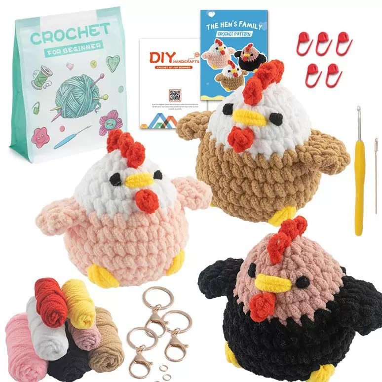 HaoBaiyxgs Crochet Kit for Beginners,Stuffed Animal Knitting Kit for Adult