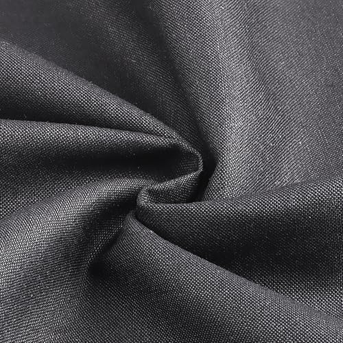 Linen Fabric | Soft, Breathable & Drapable Clothing Fabric | 55% Linen, 45% Viscose | for Dresses, Shirts, Skirts, Needlework, Lining (Black, 1 Yard) - color: Black, size: 1 yard