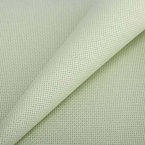 Aida Cloth 14 Count Cross Stitch Fabric,19×28inch (14CT, Light Green) - color: Light Green, size: 14CT