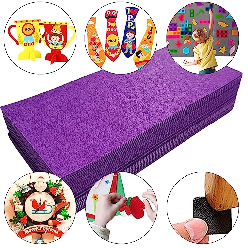 Jtnohx Self Adhesive Felt Sheets Adhesive Backed Felt Fabric Purple 33Pcs - color: Purple