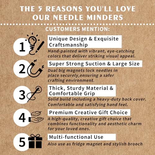 Needle Minder Magnet, Magnetic Needle Minder, Needle Minders Magnetic Cross Stitch Accessories, Magnetic Needle Holder, Life Tree, Butterfly, Cats, Owl, Heart (Squirrel) - size: Squirrel