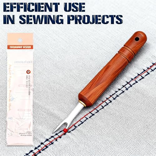 shjaywmda Precision Sewing Seam Ripper with Wooden Handle