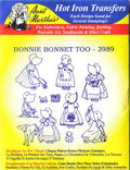 Bonnie Bonnet Too Aunt Martha's Hot Iron Embroidery Transfer