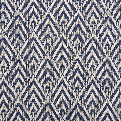 DII Diamond Throw Collection Cotton Woven, 50x60, Nautical Blue - color: Nautical Blue