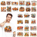 Dazoratix Fall Football Iron on Transfers - 24 Sheets DTF Ready to Press Heat Patches Vinyl Designs Pumpkin Stickers Decals for T Shirts Clothes Hoodies Bag Appliques DIY Crafts Decorations - style: Fall Football