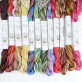 KCS Big skeins of 25 Meters Size 25 Color Variegated Cross Stitch Stranded Threads,12 skeins,16 - color: 12skeins16, size: 12 skeins