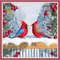 Dooxvey Counted Cross Stitch Kits for Adults 11CT Printed Cross-Stitch Patterns Cross Stitching Embroidery Kit Stamped or Counted Needlepoint Kits-Snowy Scenery Birds 18×18 inch - color: ColorDIY13