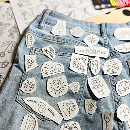 66Pcs Stick & Stitch Water Soluble Embroidery Letter Patterns - color: Letter