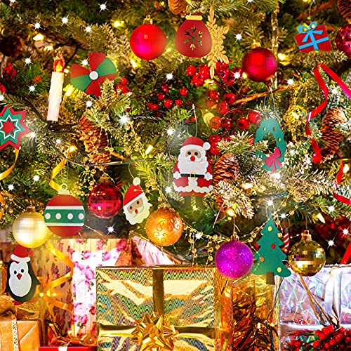 Zhanmai 50 Pcs Felt Christmas Tree Ornaments Bulk Mini Xmas DIY Craft
