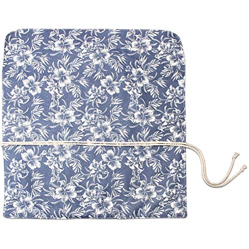 Teamoy Knitting Needle Case Organizer Holder Roll(up to 14"), Blue Flowers - color: Blue Flowers, size: 14 inches