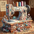 Dugsmgd Diamond Art Kits for Adults, Diamond Painting Kits 14x14 in - color: Sewing Machine