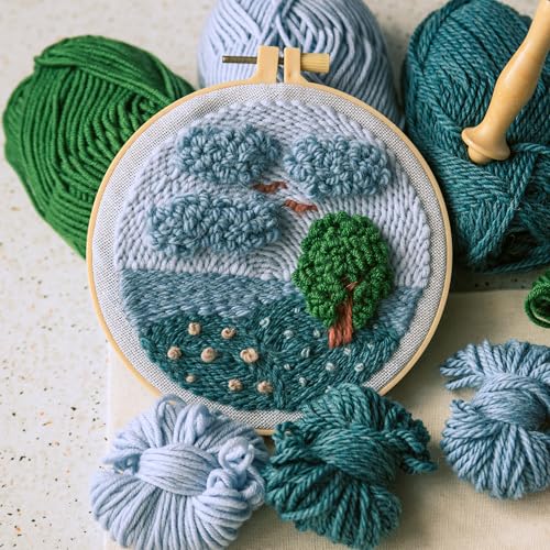 Caydo 6 Pieces Embroidery Hoops with 16 Pieces Needles, 3 Inch to 10 Inch - style: 6 PCS