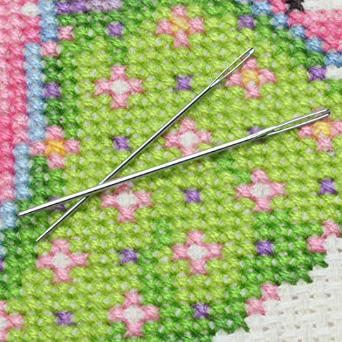 Dritz 56T2426 Tapestry Hand Needles, Size 24/26, Nickel (6-Count) - size: Size 24/26