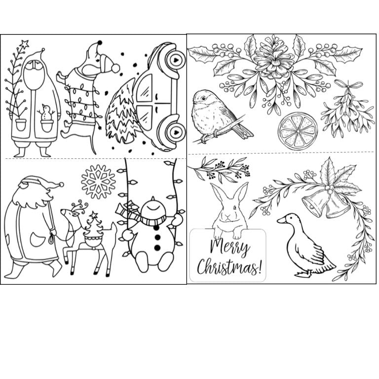 Water Soluble Embroidery Patterns Stabilizers, Stick and Stitch Embroidery Transfers Paper Tear Away Embroidery Stabilizer with Fun Designs for Stitching (Christmas and Such x2) - color: Christmas and Such x2