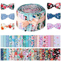 Tegeme 40 Pcs Floral Jelly Fabric Strips for Quilting 2.55" Patchwork Craft - color: Fresh Style