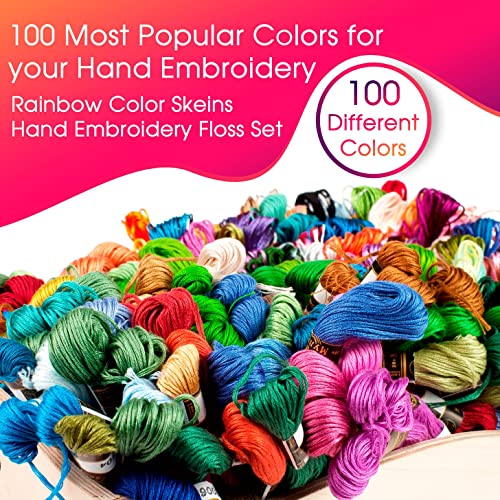 100-Color Embroidery Floss Set for Cross Stitch and Friendship Bracelets - color: 100 Colors