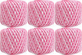 ThreadArt 100% Cotton Crochet Thread Size 3, 6 Ball Pack, Variegated Roses - color: VARIEGATED ROSES, size: SIZE 3 - 6 PACK