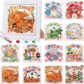 Trandraft 13 Pcs Fall Monthly Diamond Art Kits for Adults DIY Craft - style: Monthly Holiday