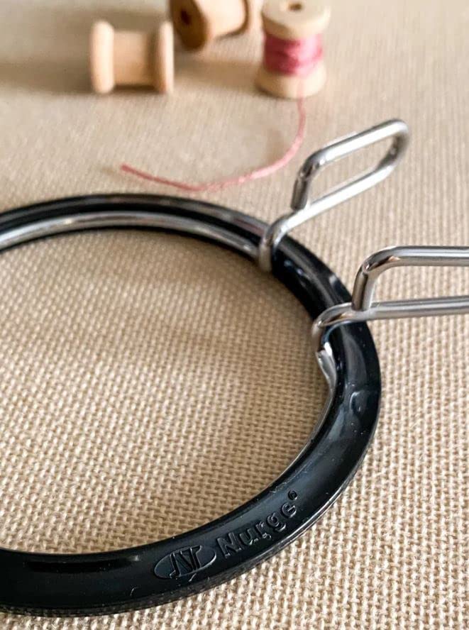 Nurge Premium Quality, Metal Spring Tension Embroidery Hoops, Cross Stich Hoop, Darning Hoops, Embroidery Tension Shed (Black, Siz Mix) - color: Black, size: Mix Sizes