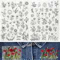 Embroidery Patterns Stick and Stitch Water Soluble Stabilizer Paper - color: Flower