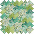 5"x 5" Precut Cotton Quilting Fabric Squares for Sewing-Green - color: Green, size: 50P5"x5"