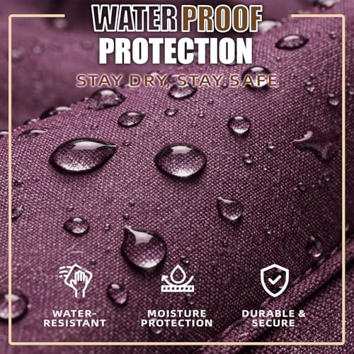 JJRING Large Foldable Craft Organizer Tote with Zipper & Divider, Purple - color: Deep Purple, size: Large