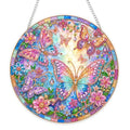 Eiflow Acrylic Diamond Art Hanging Kit for Adults Butterfly, DIY Diamonds Painting Door Hanger Ornament Kit Crystal Diamond Art Painting Wall Window Hanging Pendant - color: Butterflies