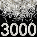 XIANNVXI 3000pcs Silver Glass Bugle Beads - color: Silver