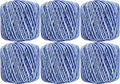 ThreadArt 100% Cotton Crochet Thread Size 10, Variegated Denim Blues - color: VARIEGATED DENIM BLUES, size: SIZE 10 - 6 PACK