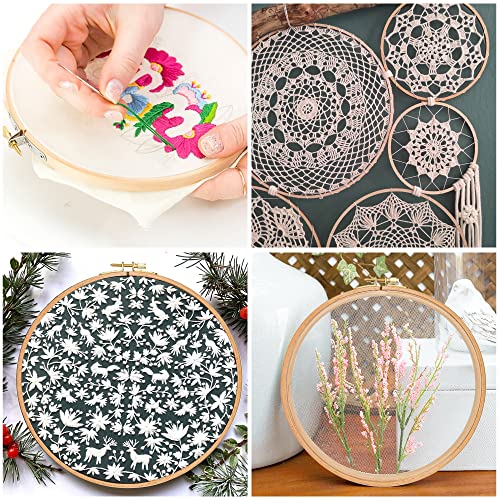 2 Pack 4'' Embroidery Hoop, Guofa 10CM Beech Wood Cross Stitch Hoops, - style: 4 inch
