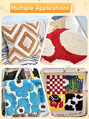 85×118in Durable Yet Forgiving Overlocking Tufting Cloth with Marked Line - size: 118 × 85 inch