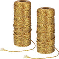 Pangda Christmas Twine Metallic Bakers Wrapping Twine, 1 mm, Gold - color: Gold, size: 1 mm