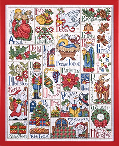 Christmas ABC Sampler Counted Cross Stitch Kit