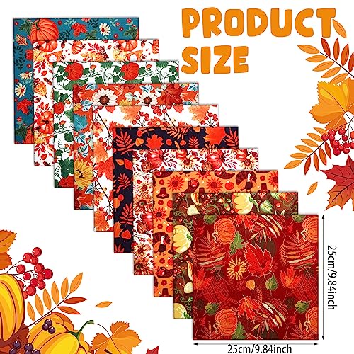Tudomro 70 Pcs 10 x 10 Cotton Fabric Square for Quilting, Pumpkin - color: Pumpkin
