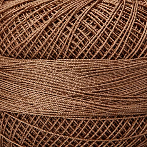 Handy Hands Lizbeth Egyptian Cotton Crochet Thread, Tatting Thread, and Knitting Lace Thread Lace Size 80 (10 Grams 184 Yards) – HH80691, Mocha Brown Medium - color: Mocha Brown Medium