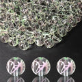10mm Hand-Drawn Glass Beads Bulk 160pcs Green Pink Round - color: Green&Pink 10mm