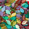 25grams (0.88oz) - 70 pcs of Tiny Bay Leaf Bead Mix (6x12mm), Czech Glass - color: Bay Leaf Mix
