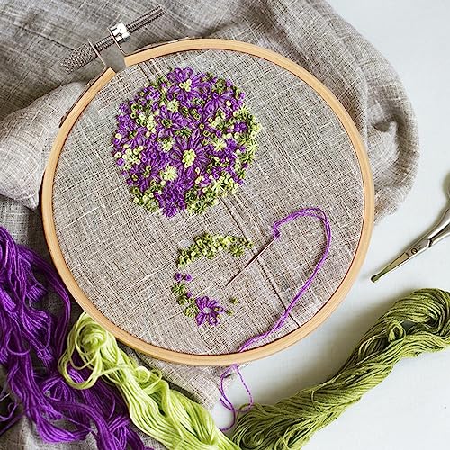 18 PCS Bamboo Embroidery Hoops Set, 12 Inch Adjustable Cross Stitch Rings in Bulk for Needlework, Sewing and Crafts, with Easy Loosen Tighten Mechanism, Ideal for Gifting and Decorating, by GNIEMCKIN. - size: 18 PCS 12 Inch